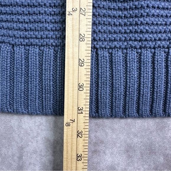 Brooks Brother Cable Knit Long Sleeve Pullover Blue Sweater Size XL Preppy - Picture 9 of 9